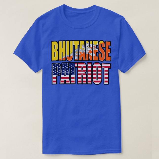Camiseta Orgullo patriota butanés norteamericano declarado  (Diseño del anverso)