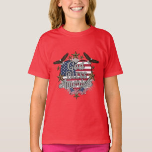 Camiseta Orgullo Patriótico – Dios Bendiga América diseño d