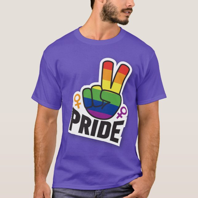 Camiseta Orgullo Paz morado (Anverso)