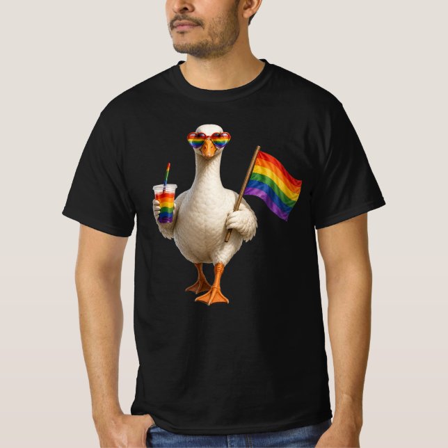 Camiseta Orgullo Personalizado Ganso | Texto Personalizado  (Anverso)