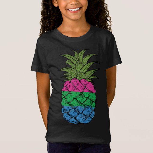 Camiseta Orgullo polisexual Orgullo de piña (Anverso)
