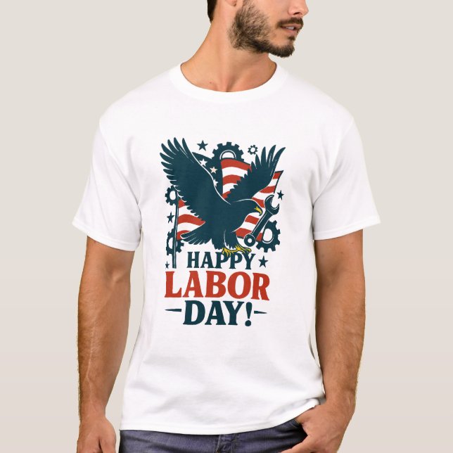 Camiseta Orgullo por el Día del Trabajo Patriótico (Anverso)