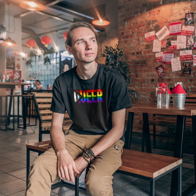 Camiseta Orgullo progresista del arcoiris gay (Queer Rainbow Progressive Pride T-Shirt)