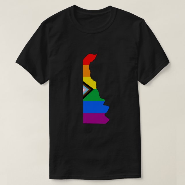 Camiseta Orgullo Progresista LGBTQ de Delaware (Diseño del anverso)