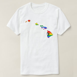 Camiseta Orgullo progresista LGBTQ del estado de Hawái