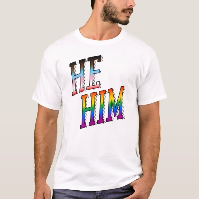 Camiseta Orgullo Progresista Pronombres Él / Le (Anverso)