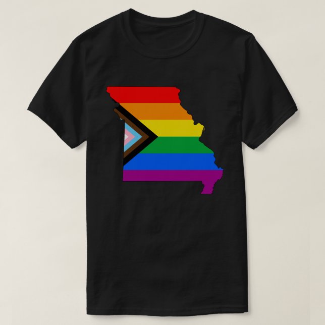 Camiseta Orgullo Progress Pride del Estado de Missouri LGBT (Diseño del anverso)