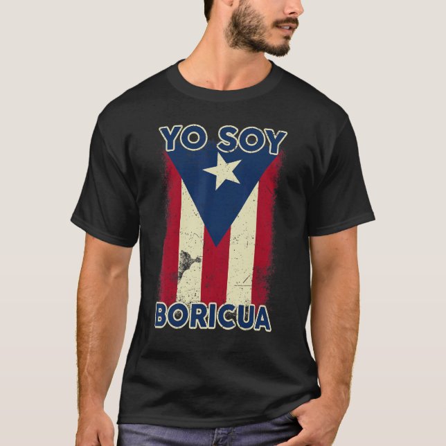 Camiseta Orgullo Puerto Rico Yo Soy Boricua Fla Puertorriqu (Anverso)