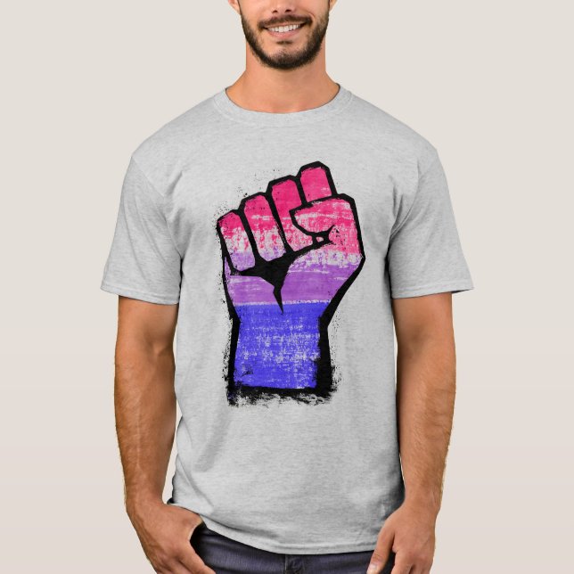 Camiseta Orgullo Puño Bisexual (Anverso)