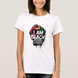 Camiseta Orgullo Puño Poder Negro Blackity Graffiti Panafri