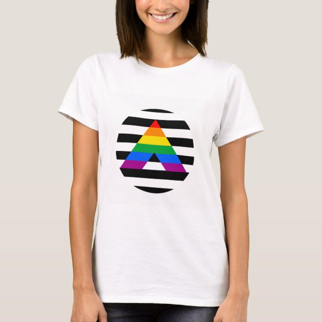 CAMISETA ORGULLO RECTO DEL ORGULLO 2014 DEL ALIADO (Anverso)
