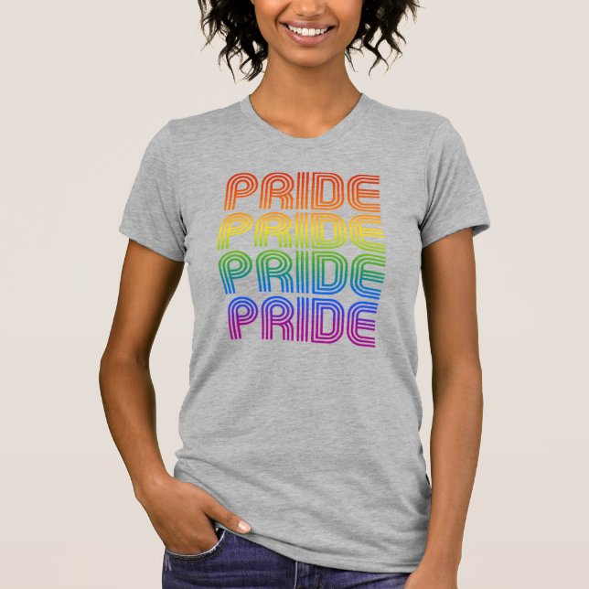 Camiseta Orgullo Retro Arcoíris (Anverso)