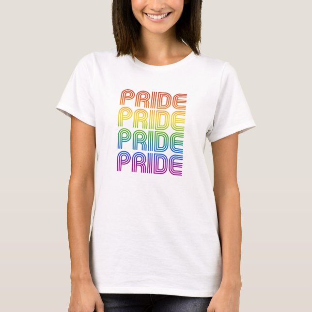 Camiseta Orgullo Retro Arcoíris (Anverso)