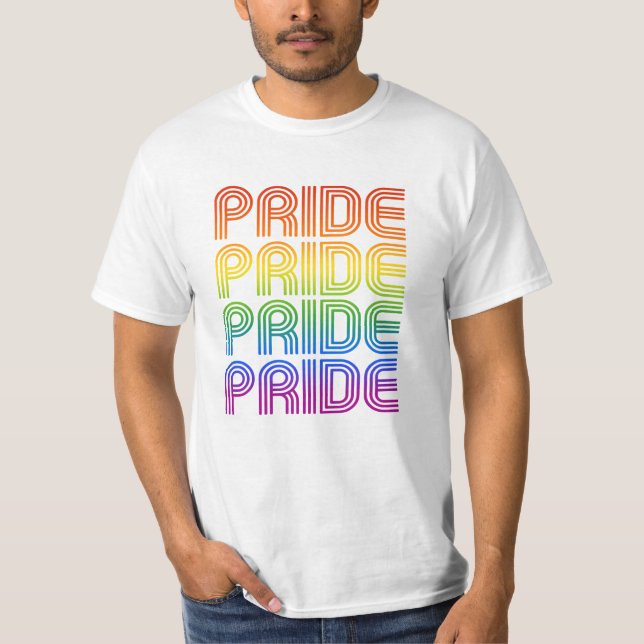 Camiseta Orgullo Retro Arcoíris (Anverso)
