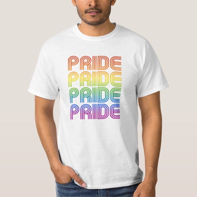 Camiseta Orgullo Retro Arcoíris (Anverso)