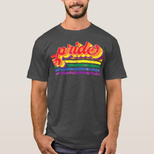 Camiseta Orgullo Retro LGBTQ bandera arco iris LGBT mes de 
