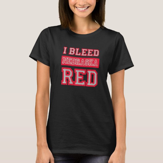 Camiseta Orgullo rojo de Nebraska (Anverso)