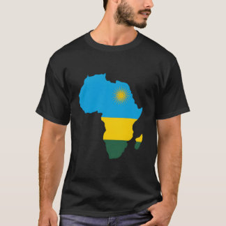Camiseta Orgullo ruandés Bandera de Ruanda Mapa de África