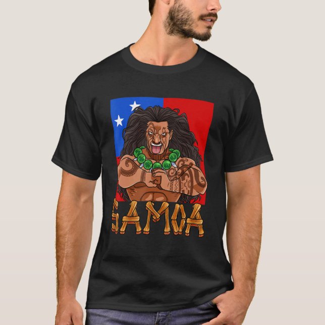 Camiseta Orgullo samoano Bandera de Samoa Guerrera Polinesi (Anverso)