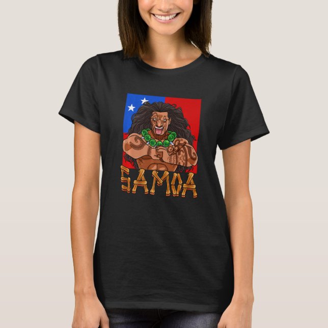 Camiseta Orgullo samoano Bandera de Samoa Guerrera Polinesi (Anverso)