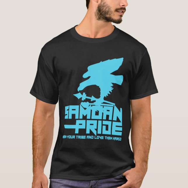 Camiseta Orgullo samoano Bblue (Anverso)