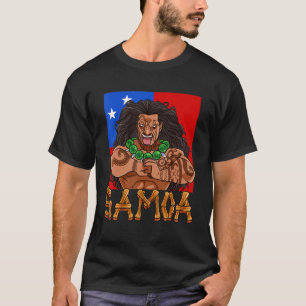 Camiseta Orgullo samoano guerrero polinesio bandera de Samo