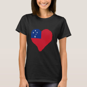 Camiseta Orgullo samoano raíces samoanas Corazón Bandera sa