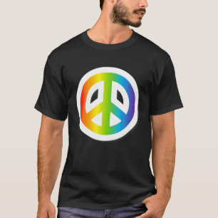 Camiseta Orgullo SEÑAL DE PAZ Amor Tetos Gráficos Arcoiris