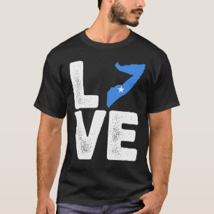 Camiseta Orgullo somalí Amar la bandera de Somalia Mapa de