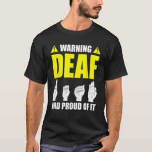 Camiseta Orgullo sordo ASL Mano Gesto de ayuda de audición