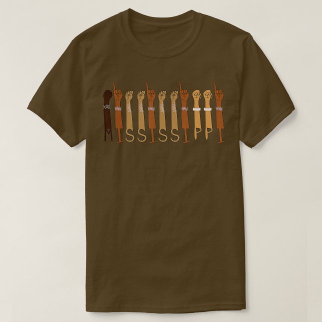 Camiseta Orgullo sordo de la Lengua Rótulo Americana Missis (Diseño del anverso)