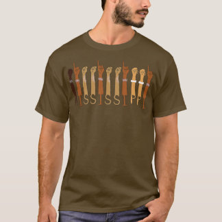 Camiseta Orgullo sordo de la Lengua Rótulo Americana Missis