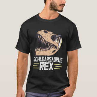 Camiseta Orgullo Sordo Implante Coclear Dinosaurio Trex Coc