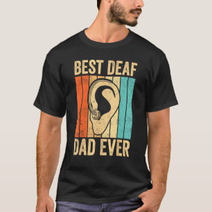 Camiseta Orgullo Sordo Lenguaje de Rótulo ASL Mejor Papá So