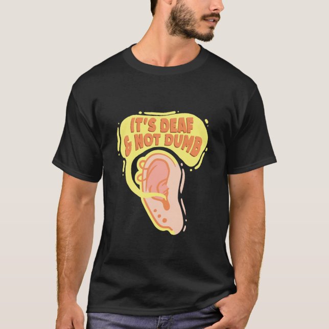 Camiseta Orgullo Sordo Pérdida de Audición ASL (Anverso)
