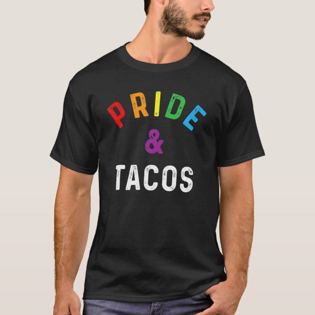 Camiseta Orgullo Tacos LGBT LGTQ Orgullo Gay Bandera Arcoir (Anverso)