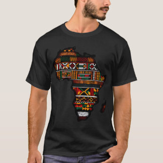 Camiseta Orgullo tradicional kente africano de cultura negr
