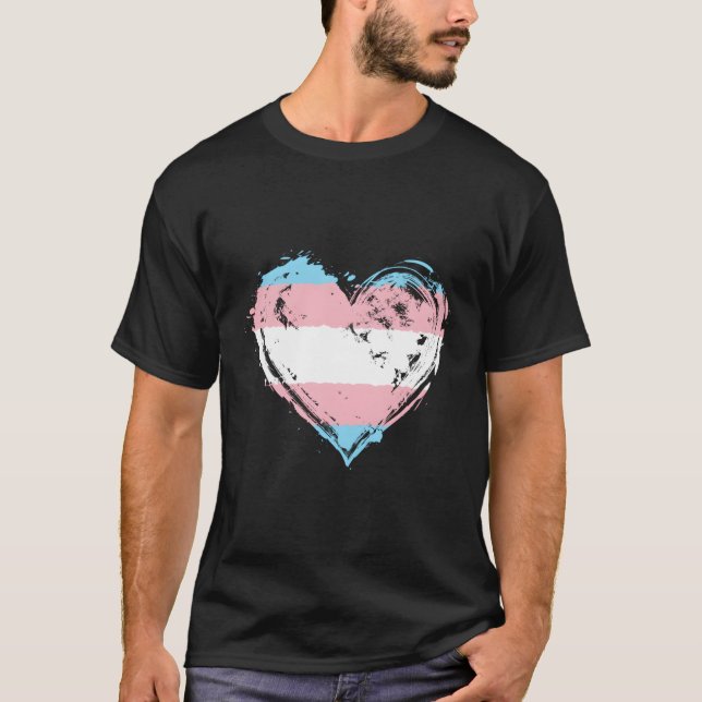 Camiseta Orgullo transgénero, bandera, conciencia (Anverso)
