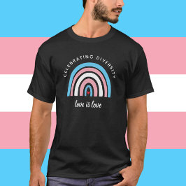 Camiseta Orgullo transgénero Celebrando la diversidad Cita