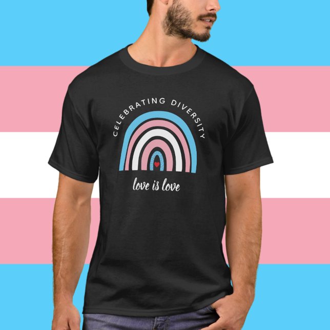 Camiseta Orgullo transgénero Celebrando la diversidad Cita  (Subido por el creador)
