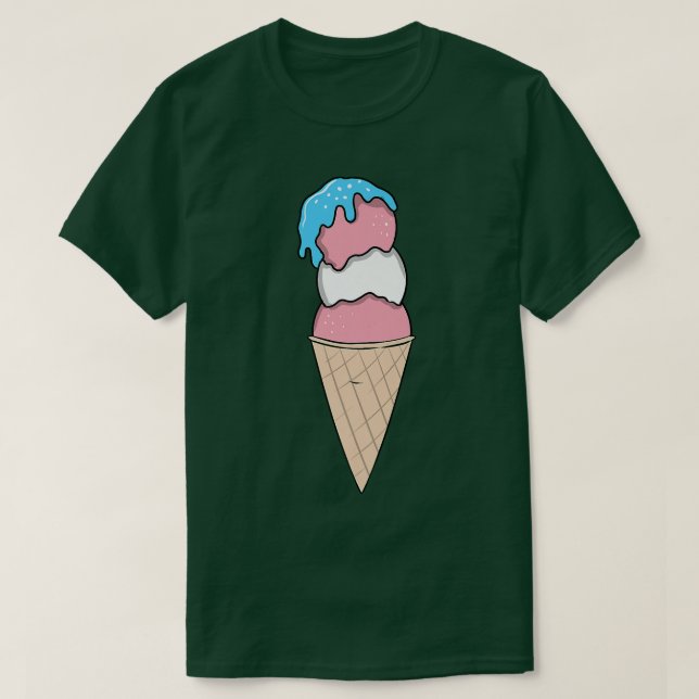 Camiseta Orgullo transgénero de Crema de Hielo  (Diseño del anverso)