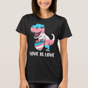 Camiseta Orgullo transgénero del corazón del arcoiris de Di