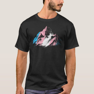 Camiseta Orgullo Transgénero Discreto Mes Montaña Senderism
