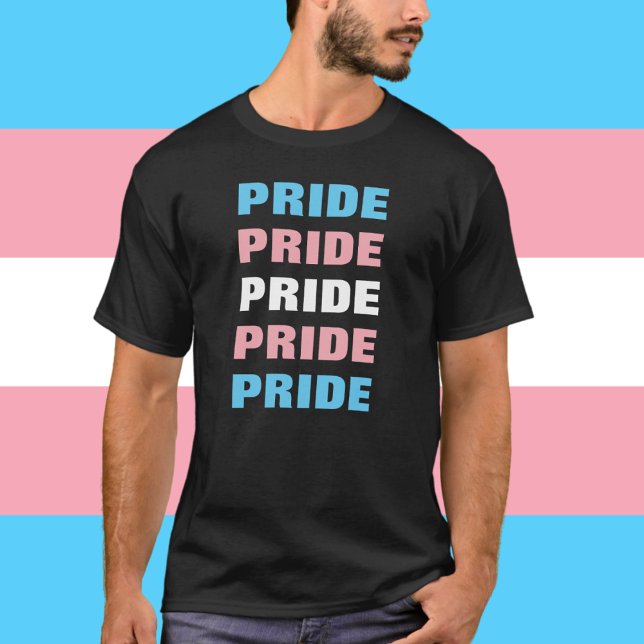 Camiseta Orgullo transgénero LGBTQ Texto repetido personali (Subido por el creador)