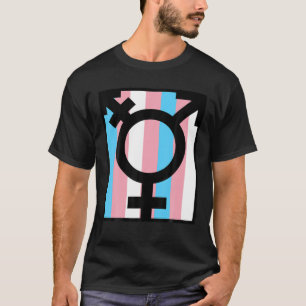 Camiseta Orgullo transgénero " Símbolo y bandera " Vestimen
