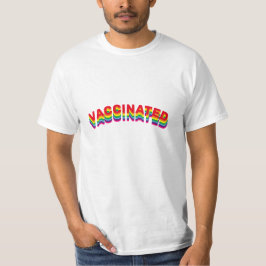 Camiseta Orgullo vacunado lgbt lgbtq arco iris curvo gay