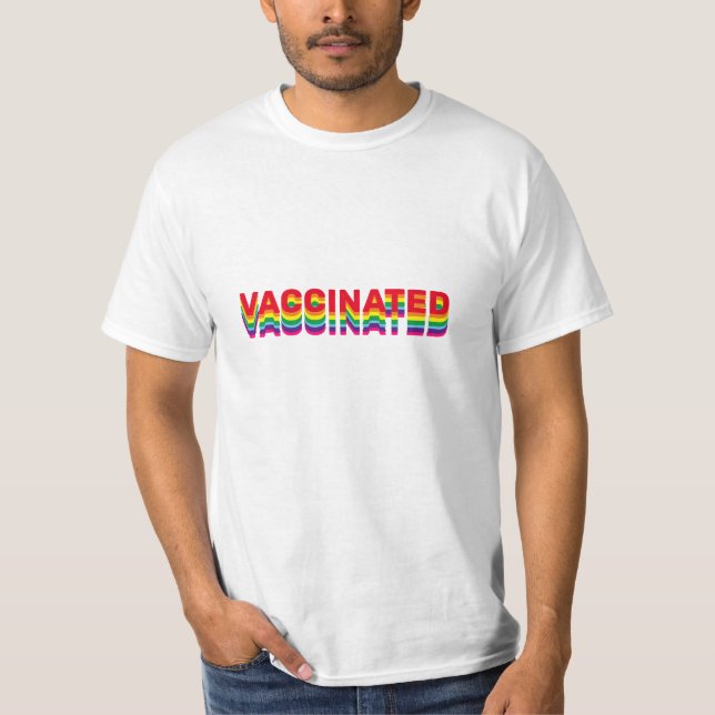 Camiseta Orgullo vacunado lgbt lgbtq arcoíris gay (Anverso)