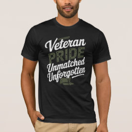 Camiseta Orgullo Veterano: Incomparable, No Olvidado