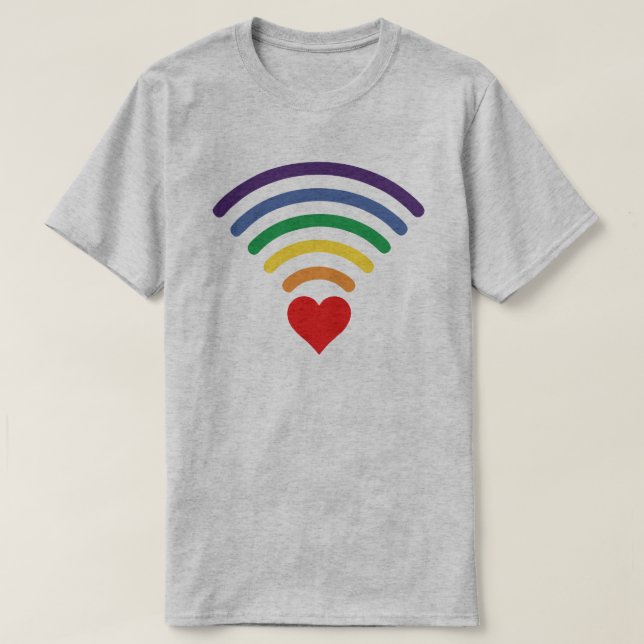 CAMISETA ORGULLO VIBE RAINBOW WIFI (Diseño del anverso)