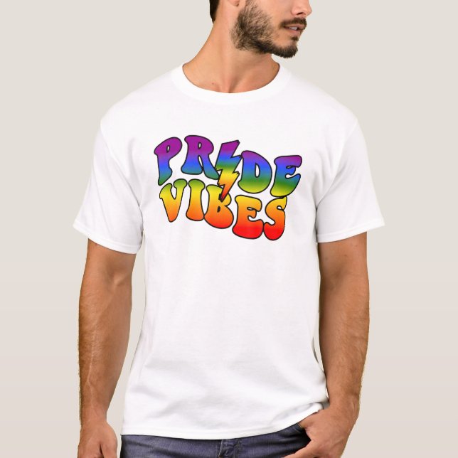 Camiseta Orgullo Vibes retro Groovy Igualdad Gay Orgullo LG (Anverso)